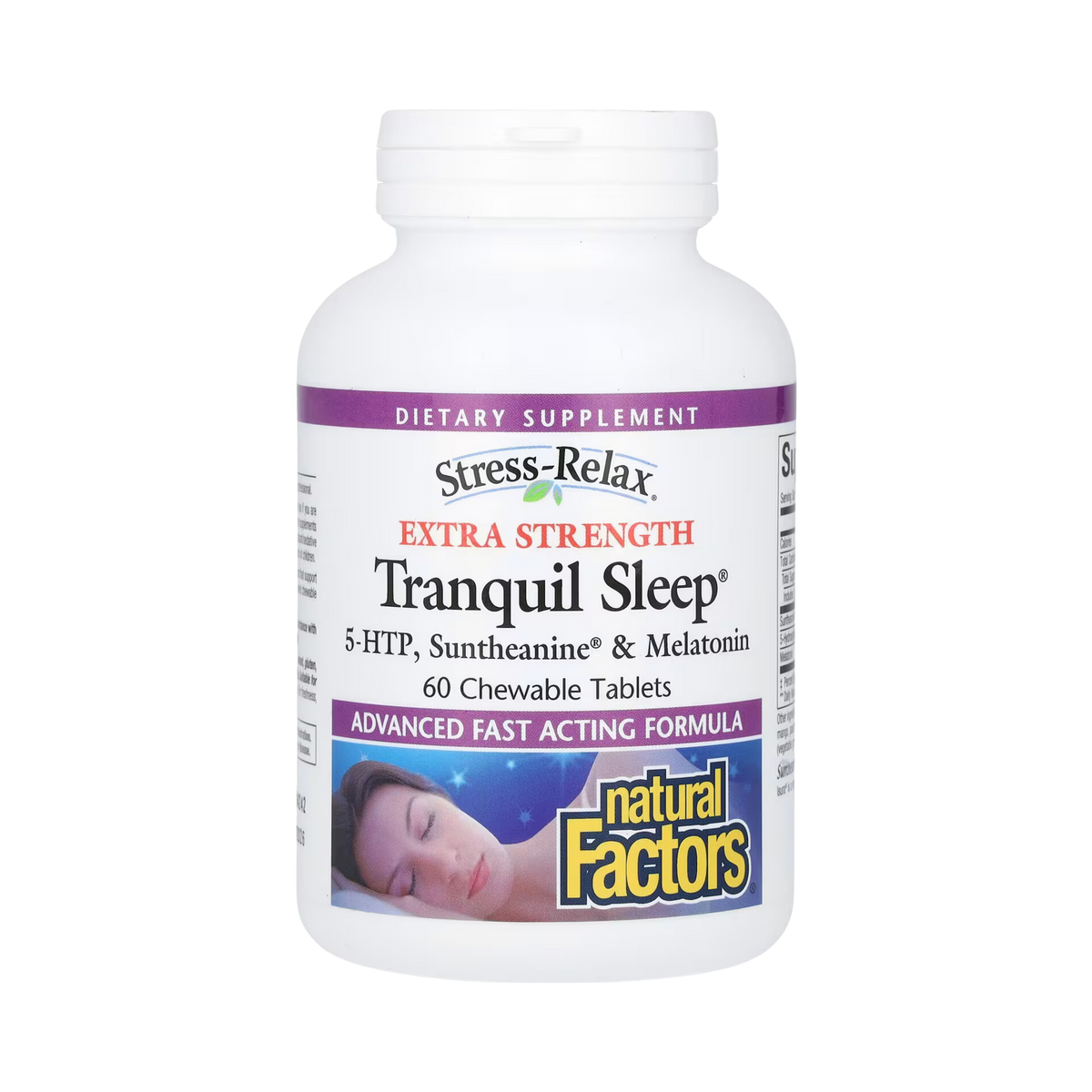 Natural Factors, Stress-Relax, Tranquil Sleep, Extra Strength, 60 Chewable Tablets