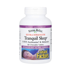 Natural Factors, Stress-Relax, Tranquil Sleep, Extra Strength, 60 Chewable Tablets