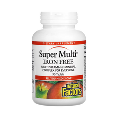 Natural Factors, Super Multi, Iron Free, 90 Tablets