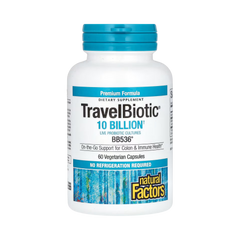 Natural Factors, Travel Biotic, BB536, 10 Billion, 60 Vegetarian Capsules