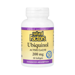 Natural Factors, Ubiquinol, 200 Mg, 30 Softgels