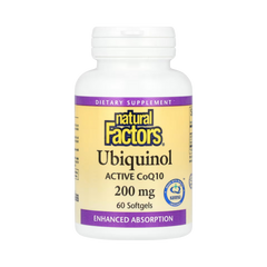 Natural Factors, Ubiquinol, 200 Mg, 60 Softgels