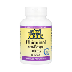 Natural Factors, Ubiquinol, Active CoQ10, 100 Mg, 30 Softgels