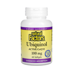 Natural Factors, Ubiquinol, Active CoQ10, 100 Mg, 60 Softgels