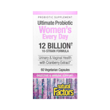 Natural Factors, Ultimate Probiotic Women's Every Day, 12 Billion, 60 Vegetarian Capsules