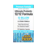 Natural Factors, Ultimate Probiotic, 12/12 Formula, 12 Billion CFU, 120 Vegetarian Capsules