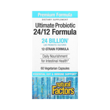 Natural Factors, Ultimate Probiotic, 24/12 Formula, 24 Billion, 60 Vegetarian Capsules