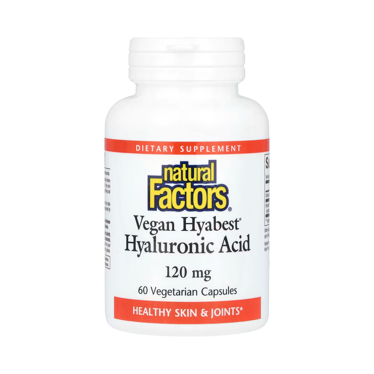 Natural Factors, Vegan Hyabest, Hyaluronic Acid, 120 Mg, 60 Vegetarian Capsules