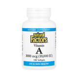 Natural Factors, Vitamin A, 3,000 Mcg (10,000 IU), 180 Softgels