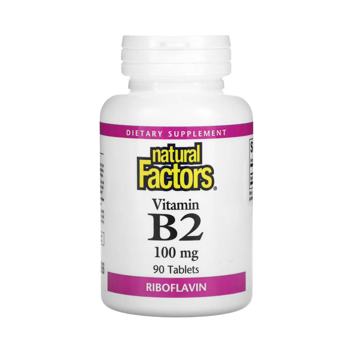 Natural Factors, Vitamin B2, Riboflavin, 100 mg, 90 Tablets