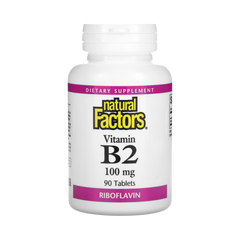 Natural Factors, Vitamin B2, Riboflavin, 100 mg, 90 Tablets