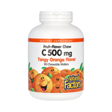 Natural Factors, Vitamin C, Fruit-Flavor Chew, Tangy Orange, 500 Mg, 90 Chewable Wafers