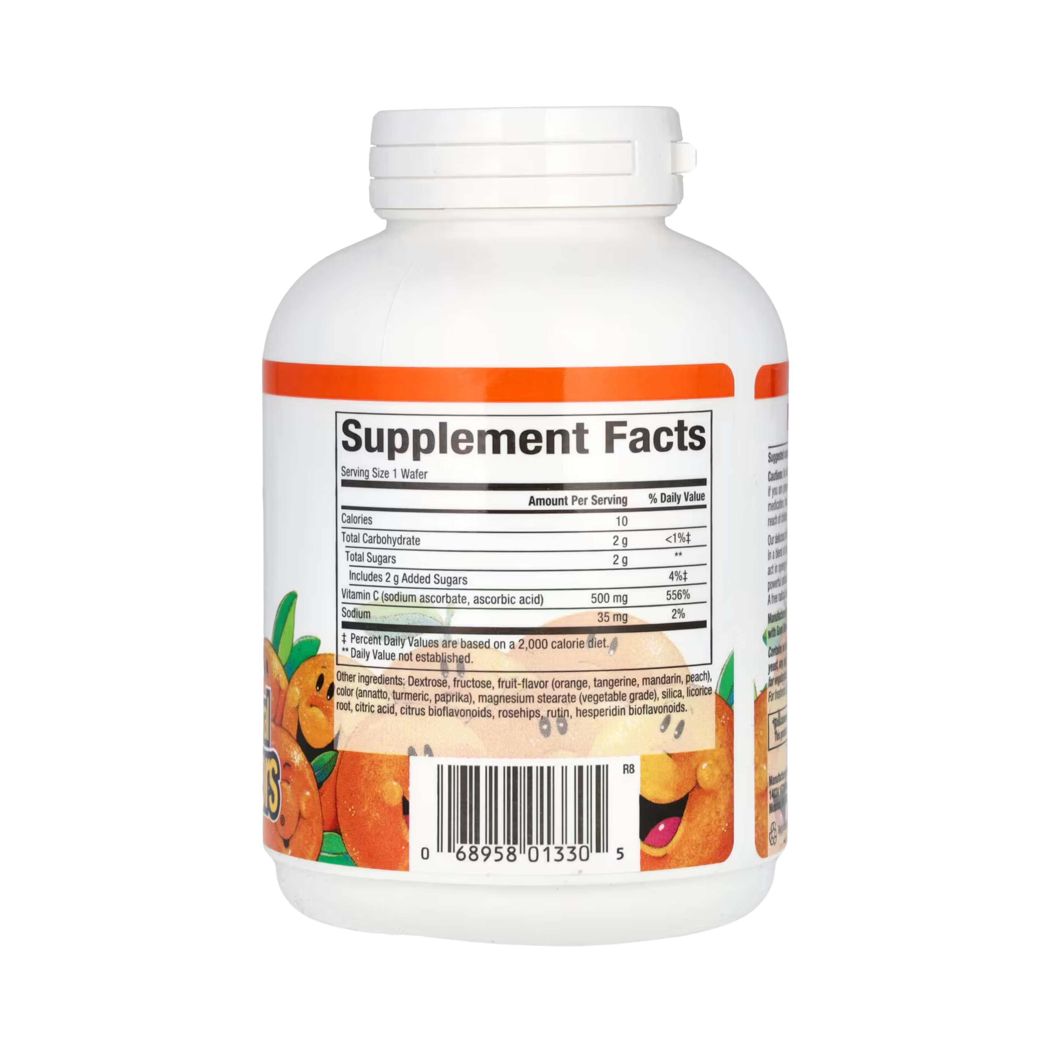 Natural Factors, Vitamin C, Fruit-Flavor Chew, Tangy Orange, 500 Mg, 90 Chewable Wafers