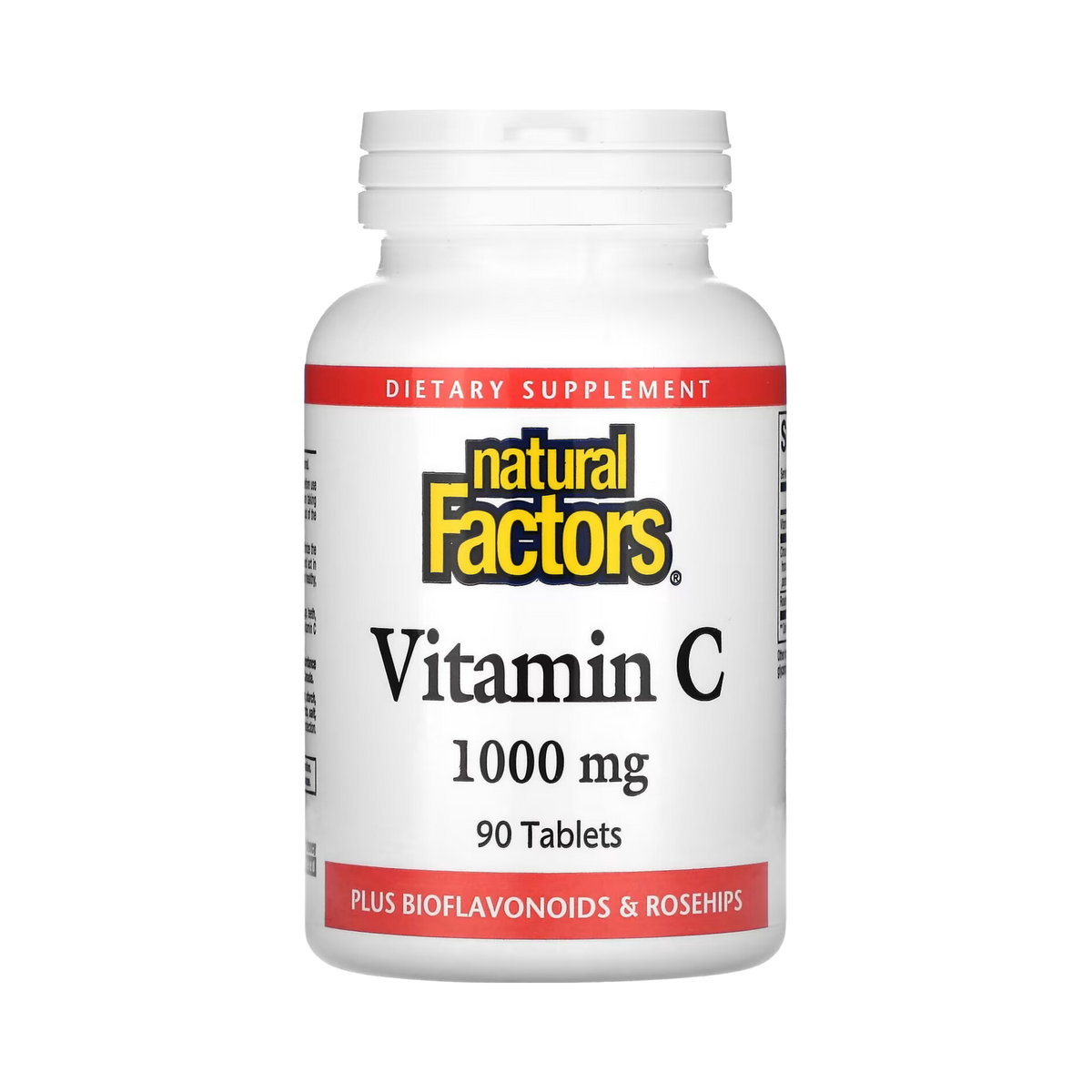 Natural Factors, Vitamin C, Plus Bioflavonoids & Rosehips, 1,000 Mg, 90 Tablets