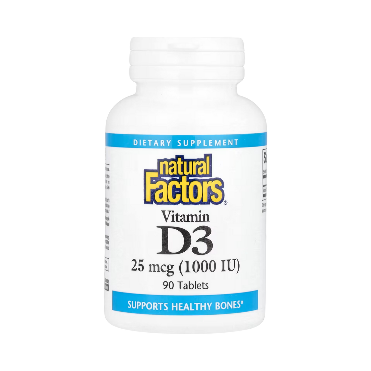 Natural Factors, Vitamin D3, 25 mcg (1,000 IU), 90 Tablets