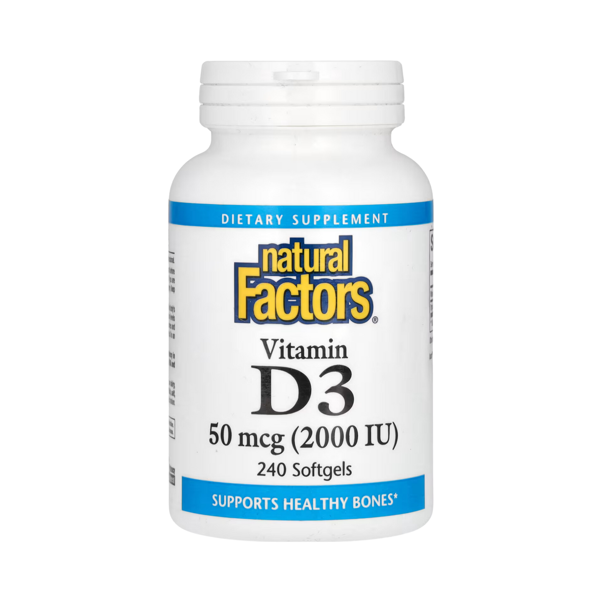 Natural Factors, Vitamin D3, 50 mcg (2,000 IU), 240 Softgels