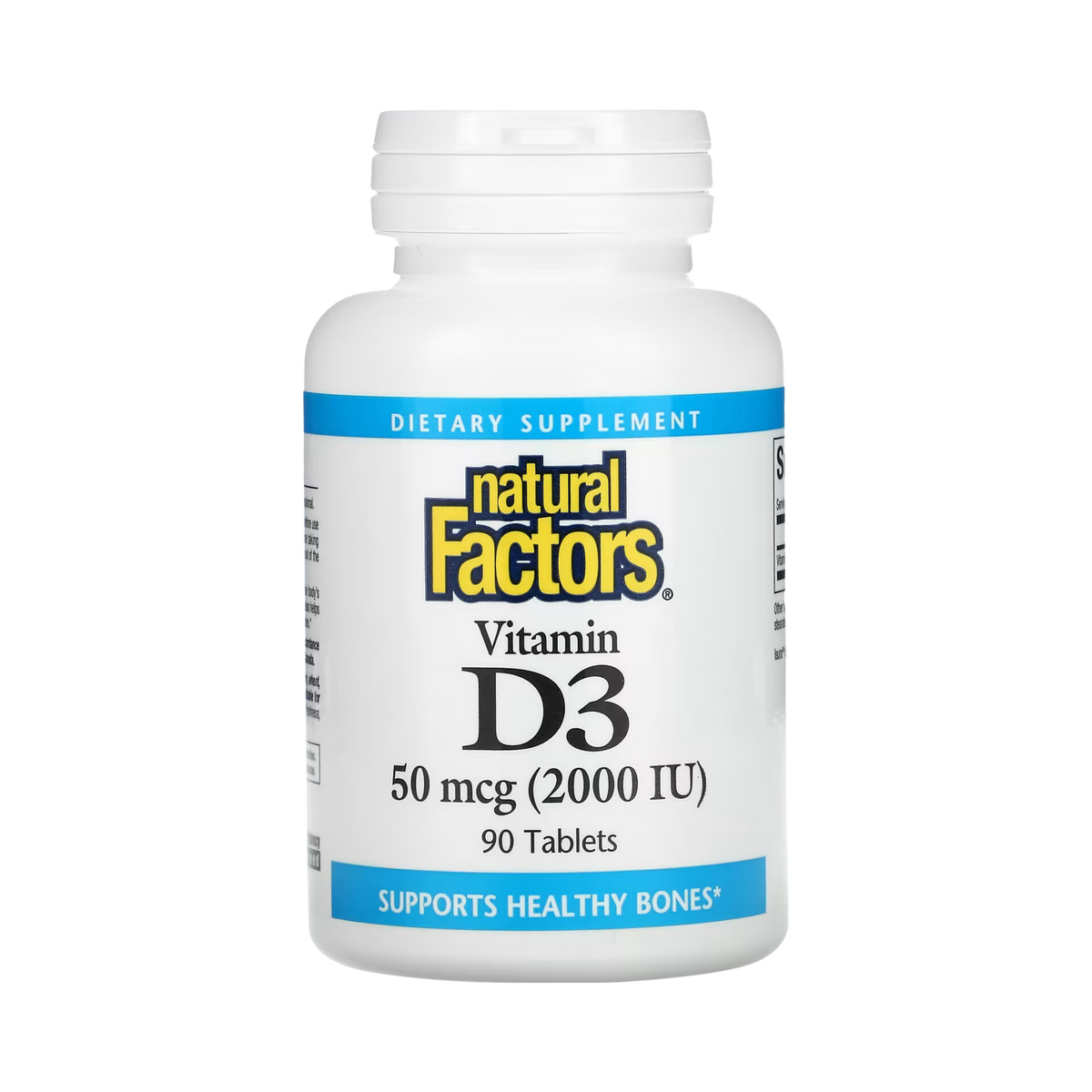 Natural Factors, Vitamin D3, 50 mcg (2,000 IU), 90 Tablets