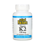 Natural Factors, Vitamin K2, 120 mcg, 60 Vegetarian Capsules