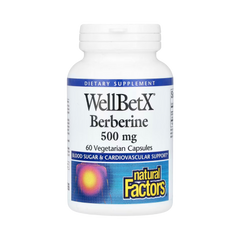 Natural Factors, WellBetX Berberine, 500 Mg, 60 Vegetarian Capsules