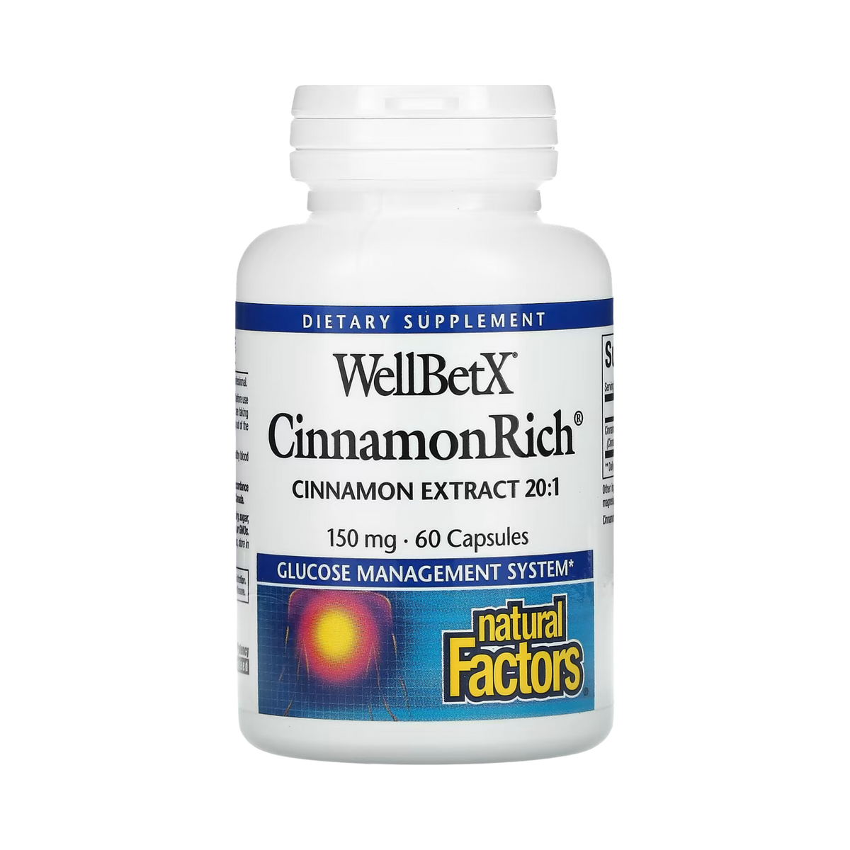 Natural Factors, WellBetX, CinnamonRich, 150 Mg, 60 Capsules