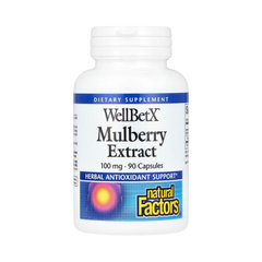 Natural Factors, WellBetX, Mulberry Extract, 100 Mg, 90 Capsules