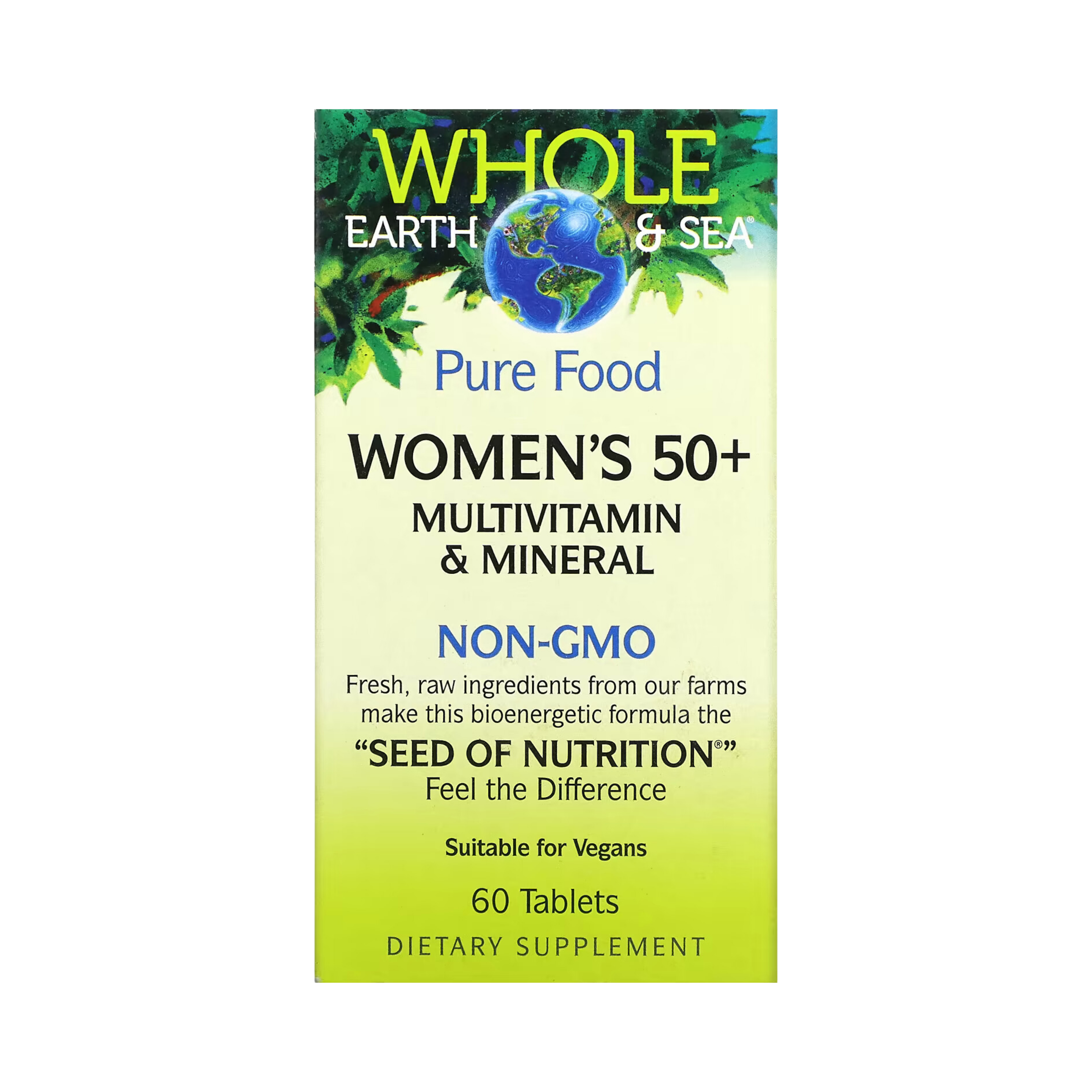 Natural Factors, Whole Earth & Sea, Women's 50+ Multivitamin & Mineral, 60 Tablets