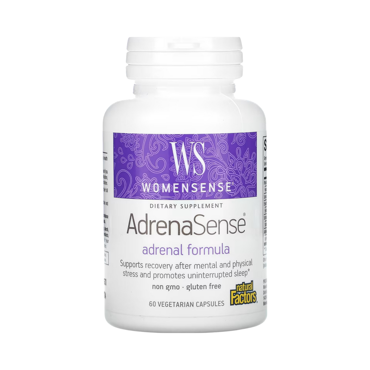 Natural Factors, Womensense, AdrenaSense, Adrenal Formula, 60 Vegetarian Capsules