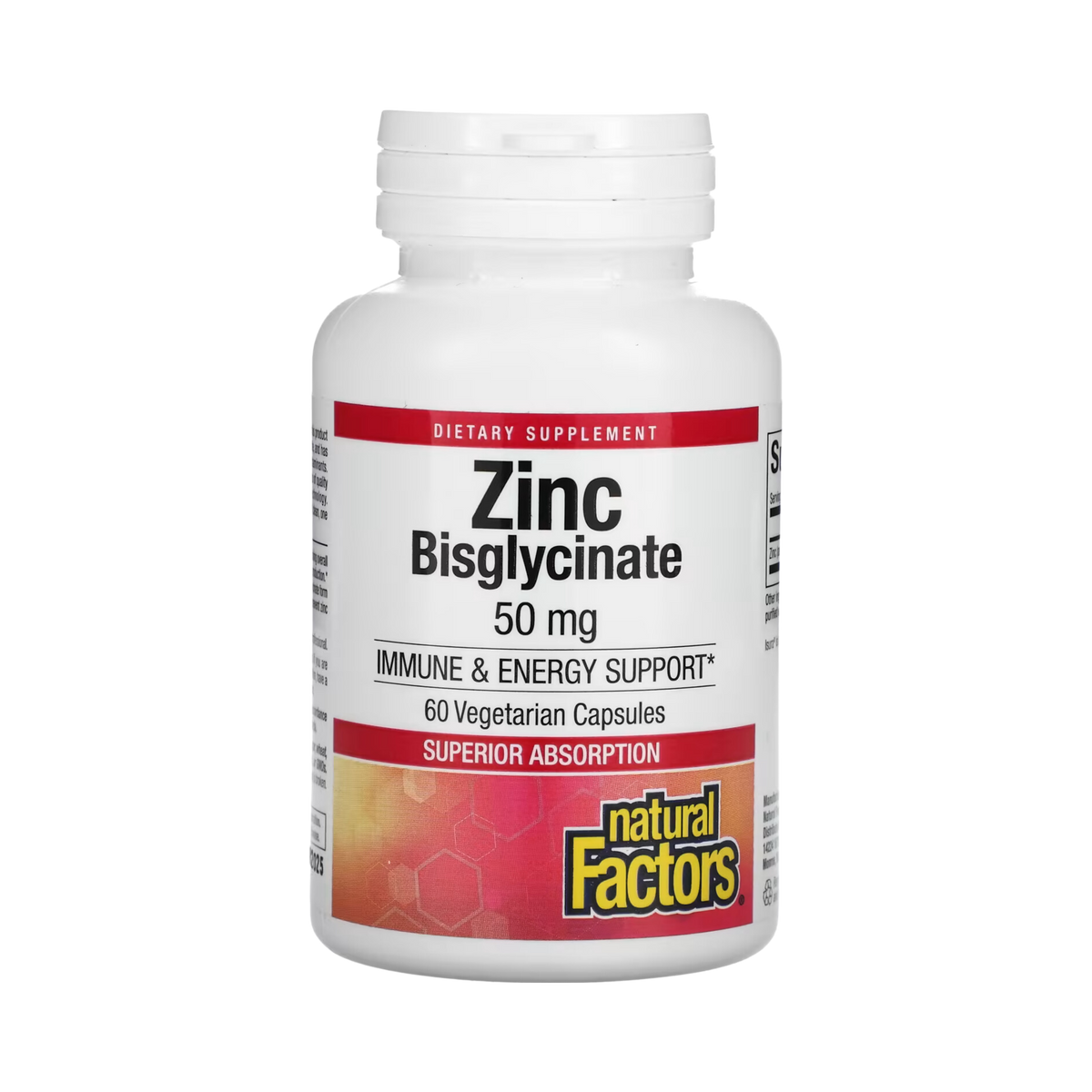 Natural Factors, Zinc Bisglycinate, 50 Mg, 60 Vegetarian Capsules