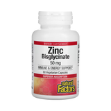 Natural Factors, Zinc Bisglycinate, 50 Mg, 60 Vegetarian Capsules