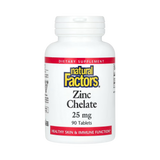 Natural Factors, Zinc Chelate, 25 Mg, 90 Tablets