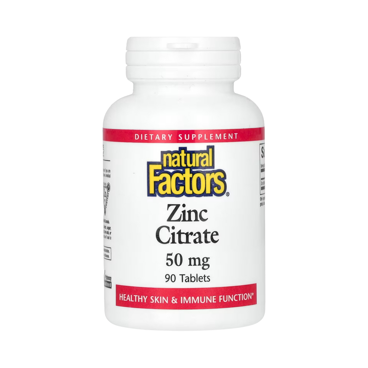 Natural Factors, Zinc Citrate, 50 Mg, 90 Tablets