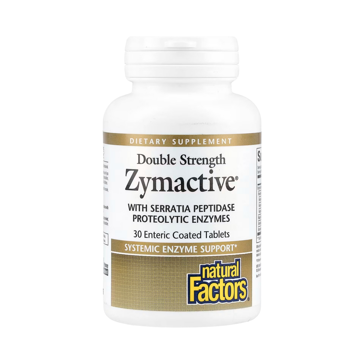 Natural Factors, Zymactive, Double Strength, 30 Enteric Coated Tablets