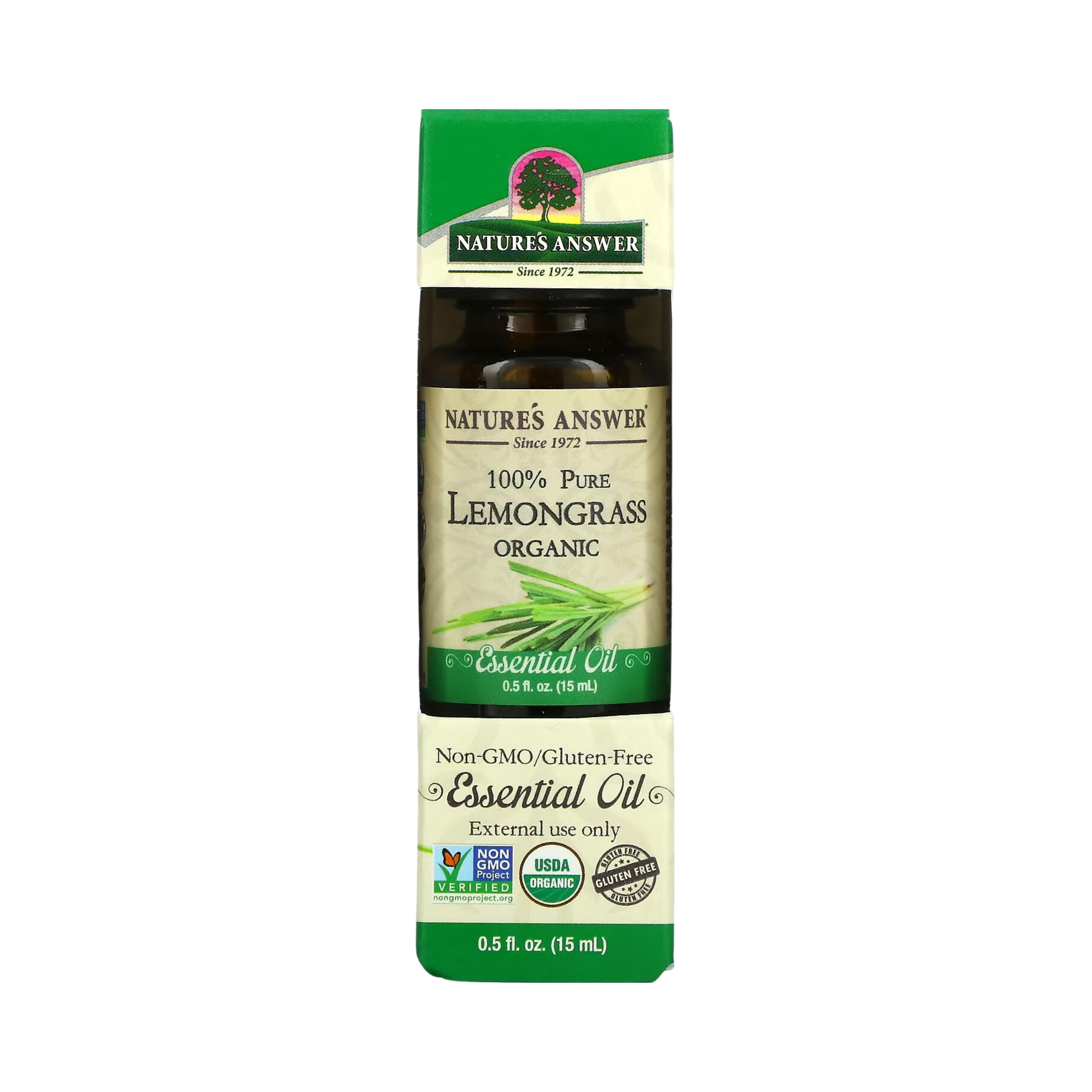 Nature's Answer - Organic Essential Oil, Lemongrass, 0.5 OZ