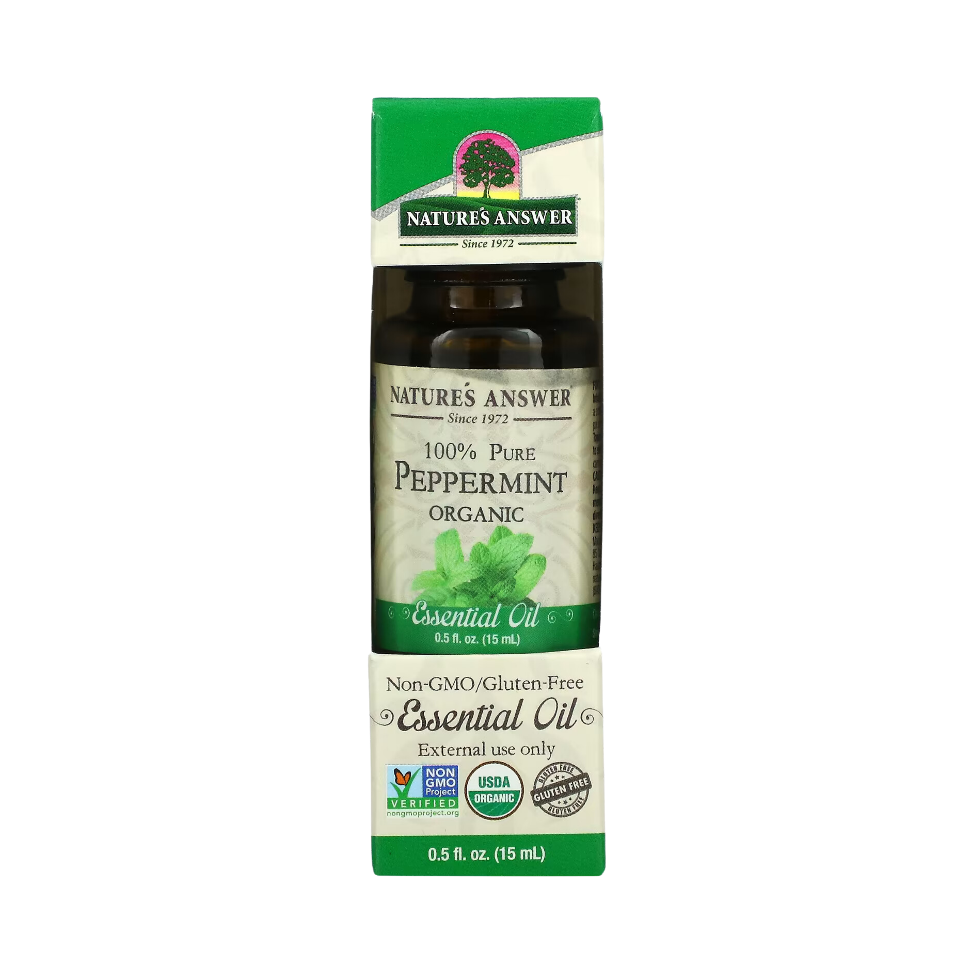 Nature's Answer - Organic Essential Oil, Peppermint, 0.5 OZ