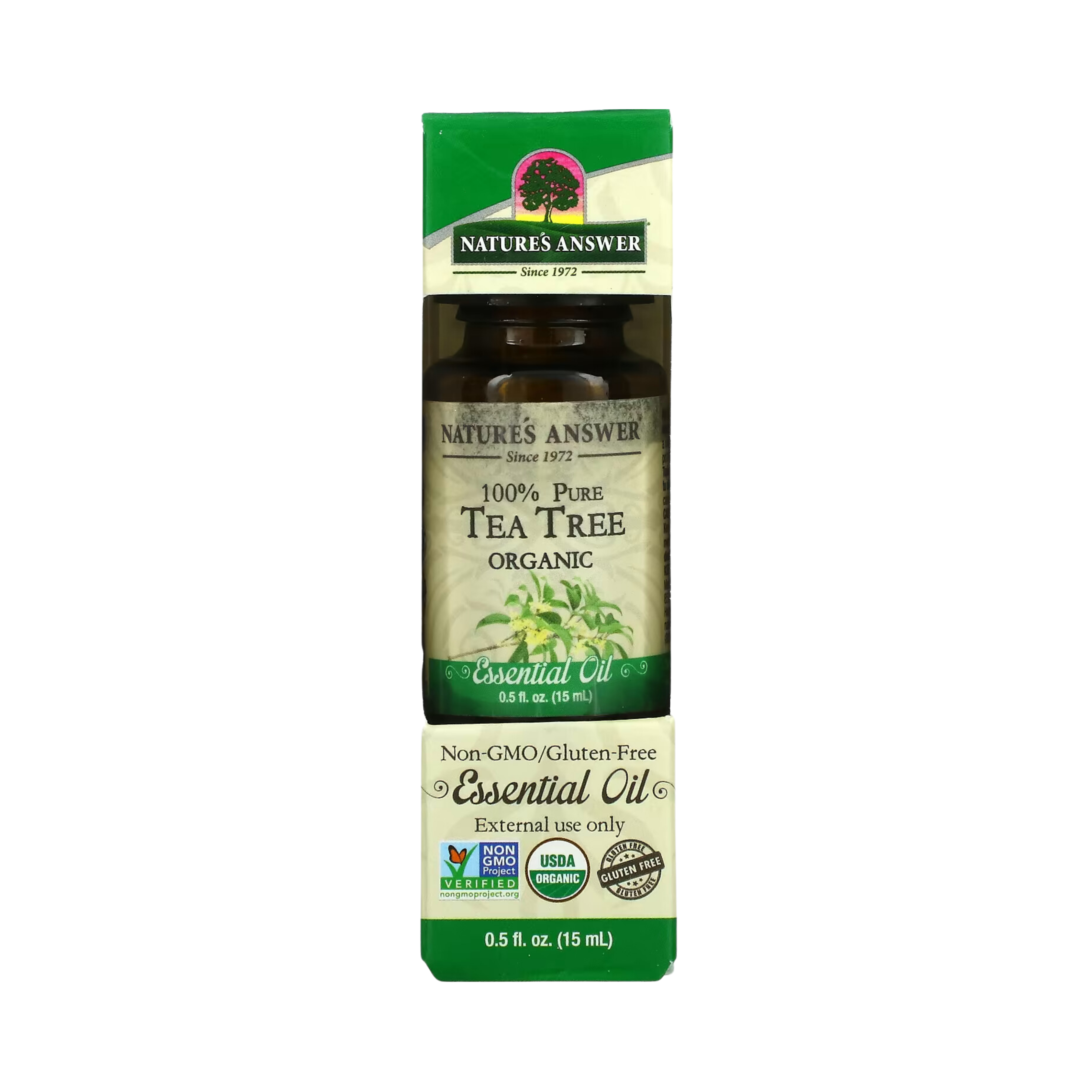 Nature's Answer  - Organic Tea Tree Essential Oil, 0.5 OZ