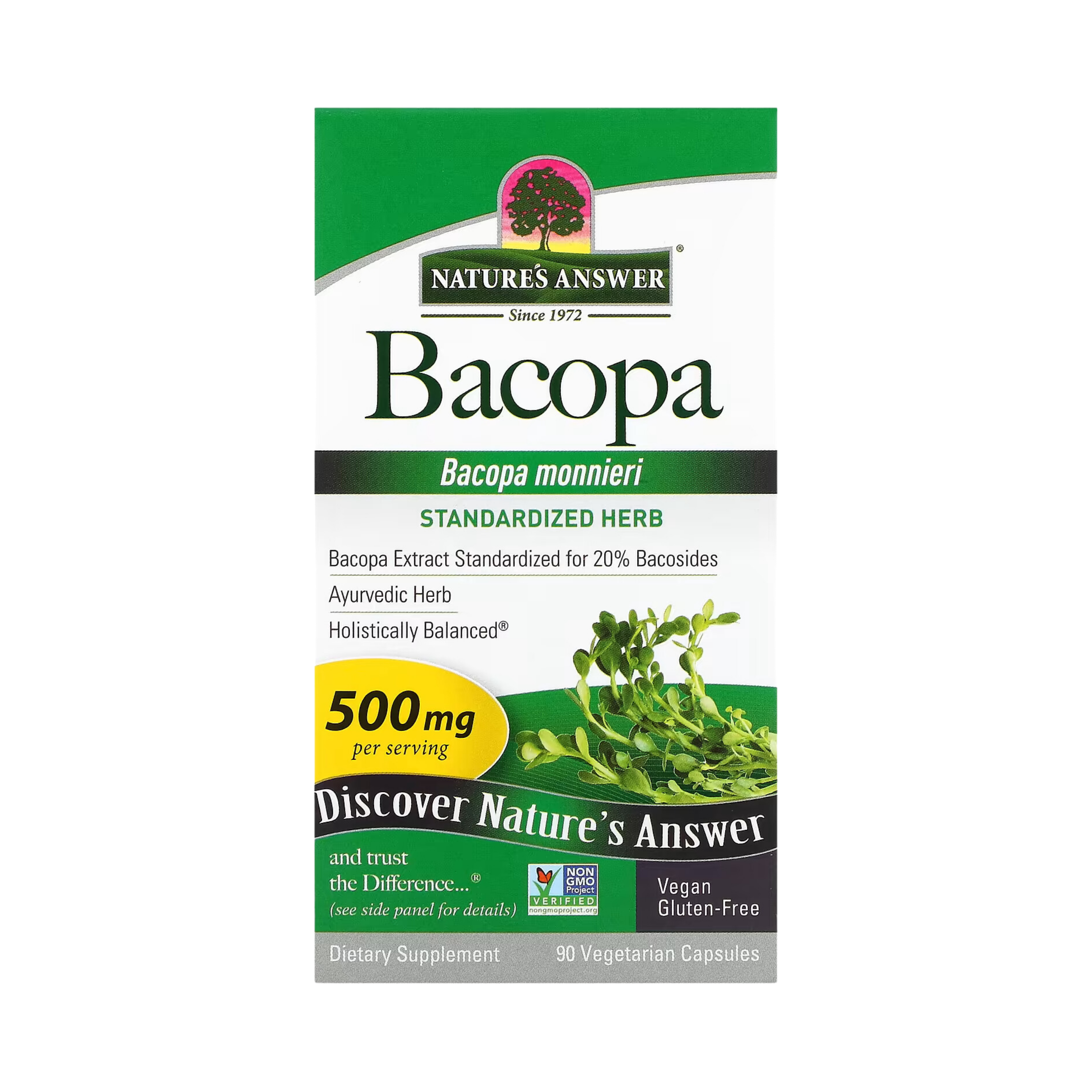 Nature’s Answer - Bacopa 500mg, 90 Capsules