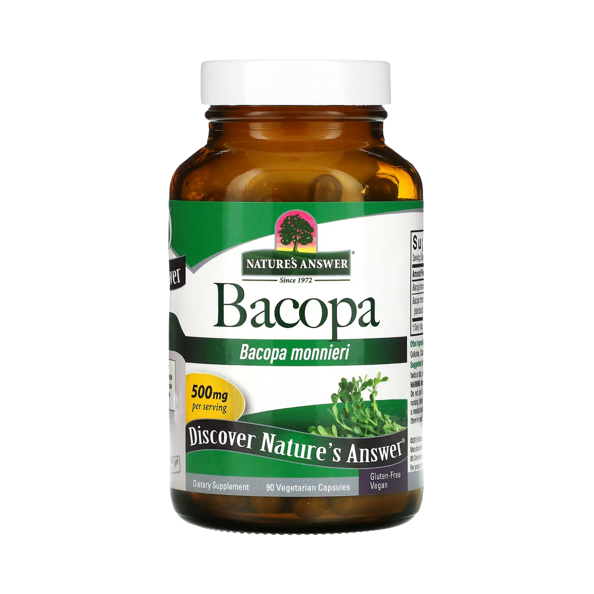 Nature’s Answer - Bacopa 500mg, 90 Capsules