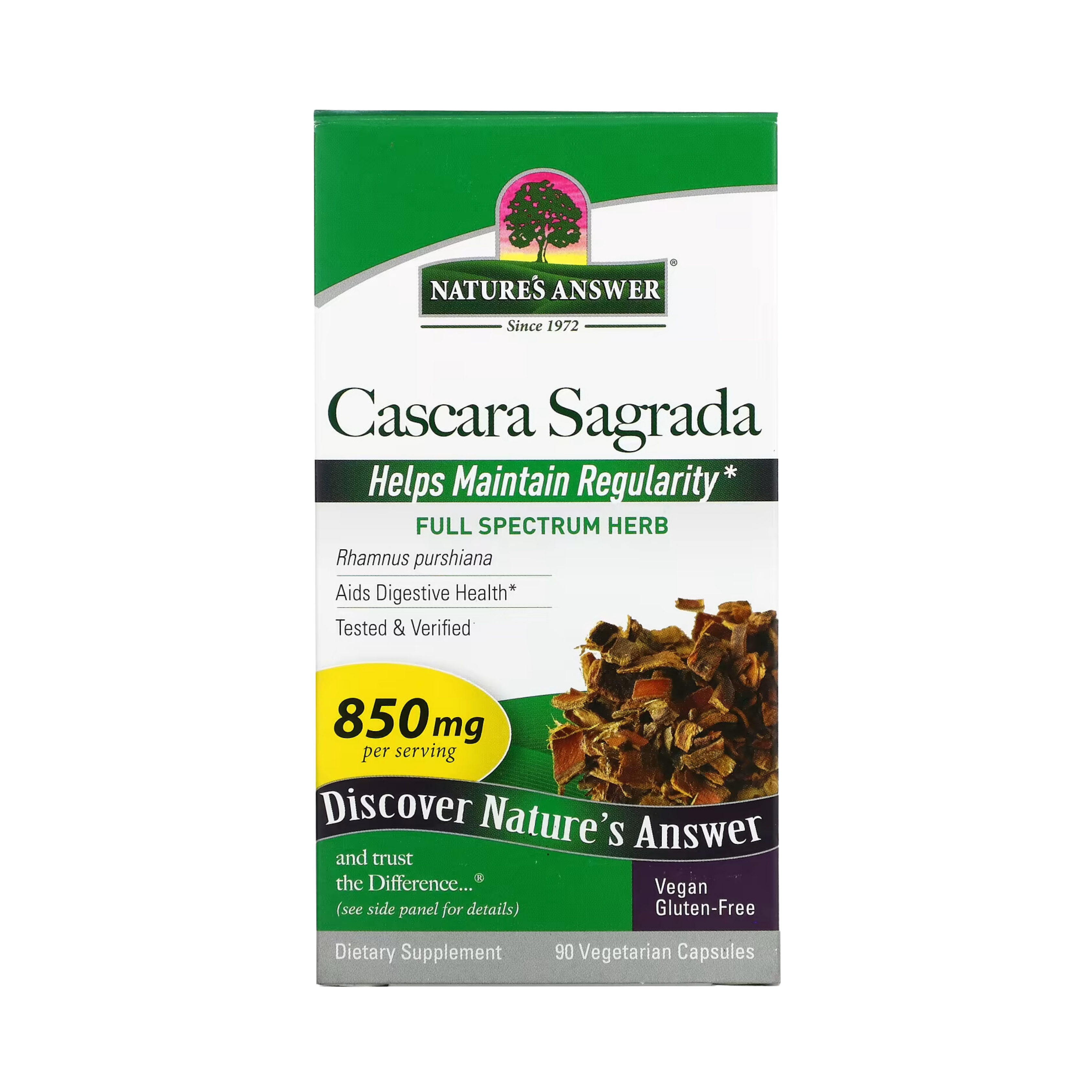 Nature’s Answer - Cascara Sagrada Bark, 90 Capsules