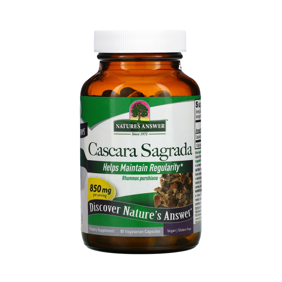 Nature’s Answer - Cascara Sagrada Bark, 90 Capsules