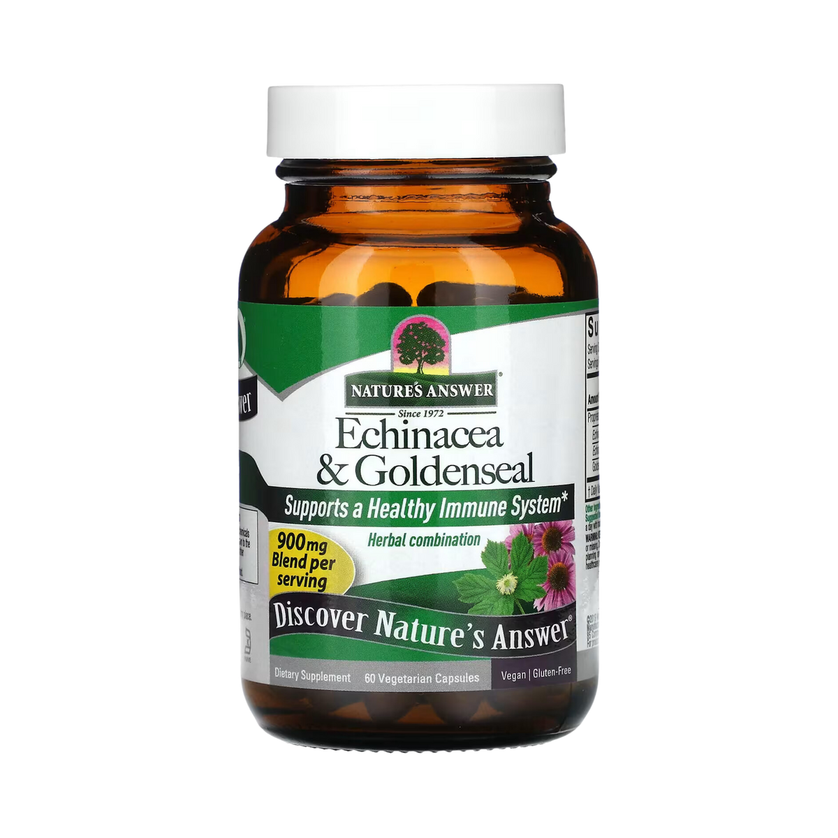 Nature's Answer - Echinacea & Goldenseal, 60 Vegetarian Capsules