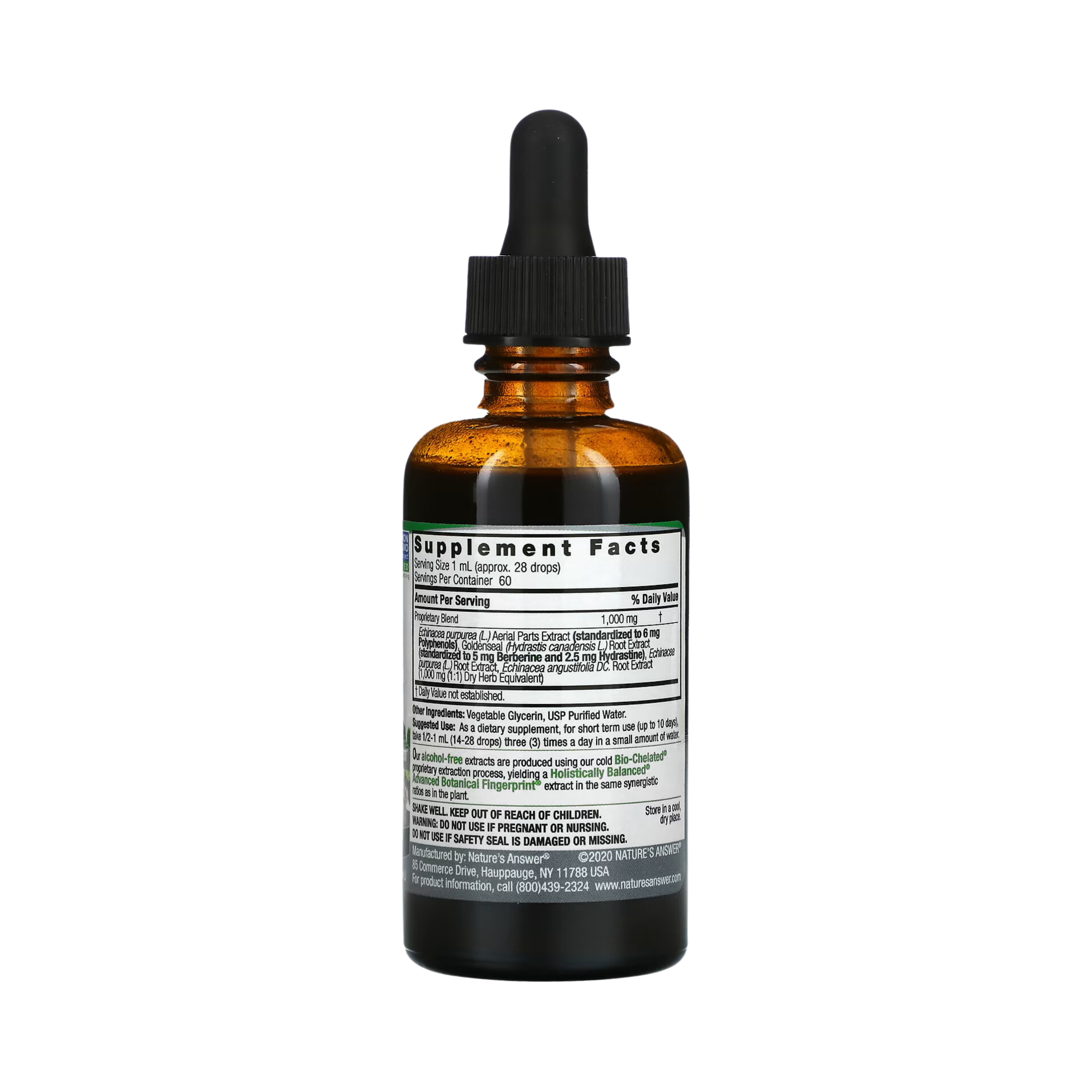 Nature’s Answer - Echinacea-Goldenseal Alcohol Free Extract, 2 Oz