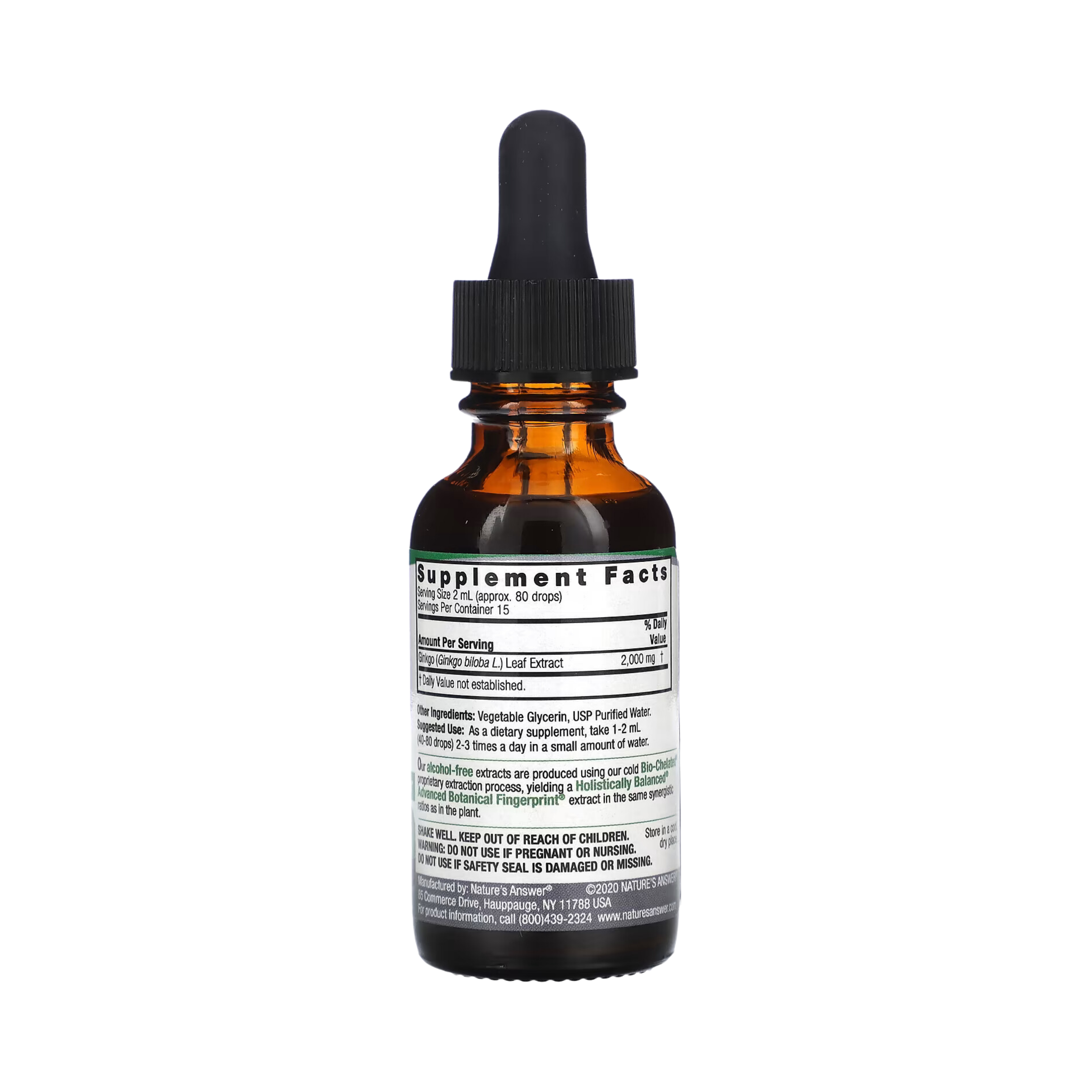 Nature’s Answer - Ginkgo Alcohol Free Extract, 1 Oz