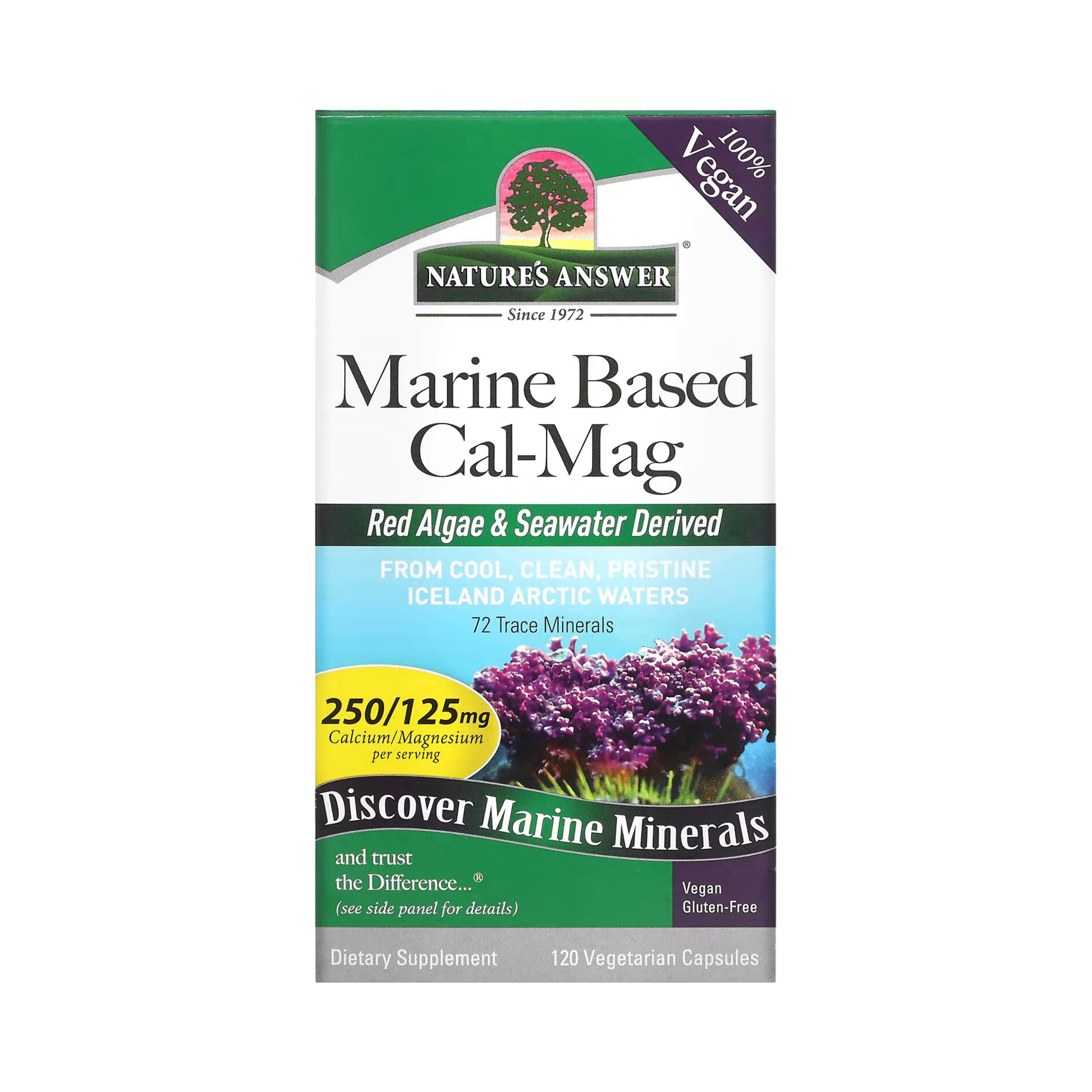 Nature's Answer - Marine Based Cal-Mag, 120 Vegetarian Capsules