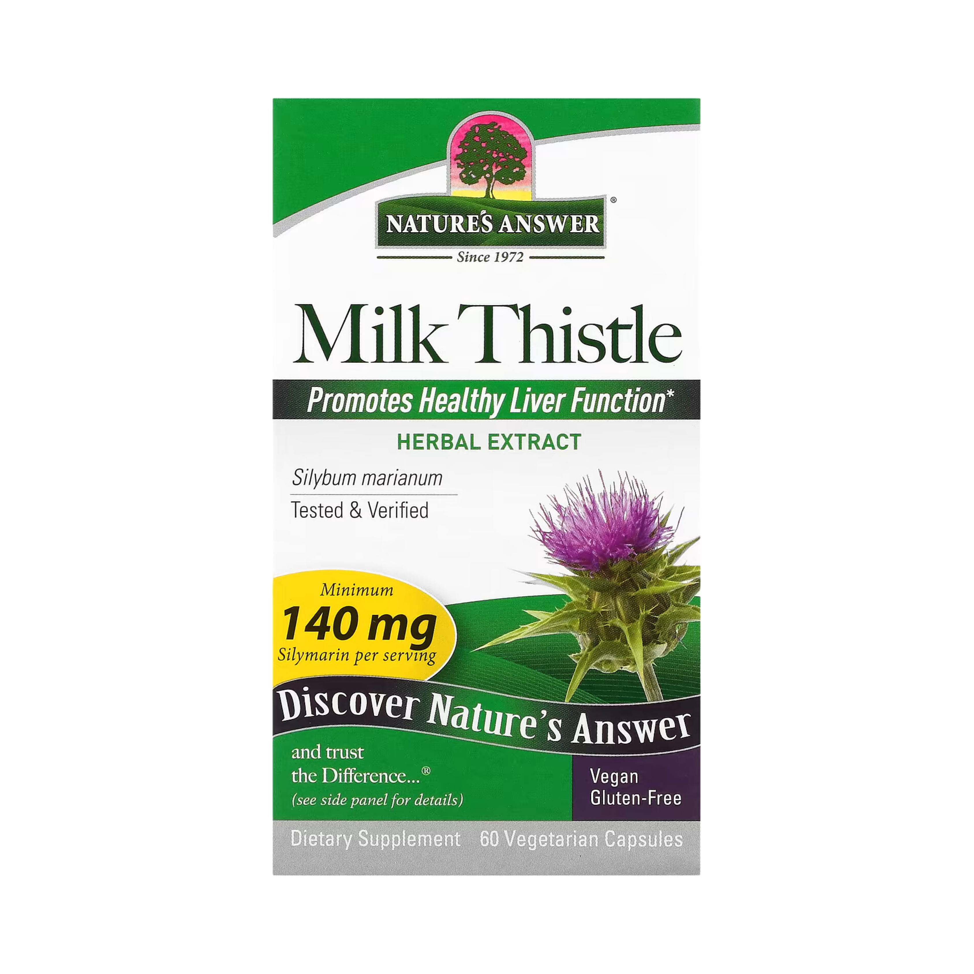 Nature’s Answer - Milk Thistle Seed Standardized, 60 Capsules