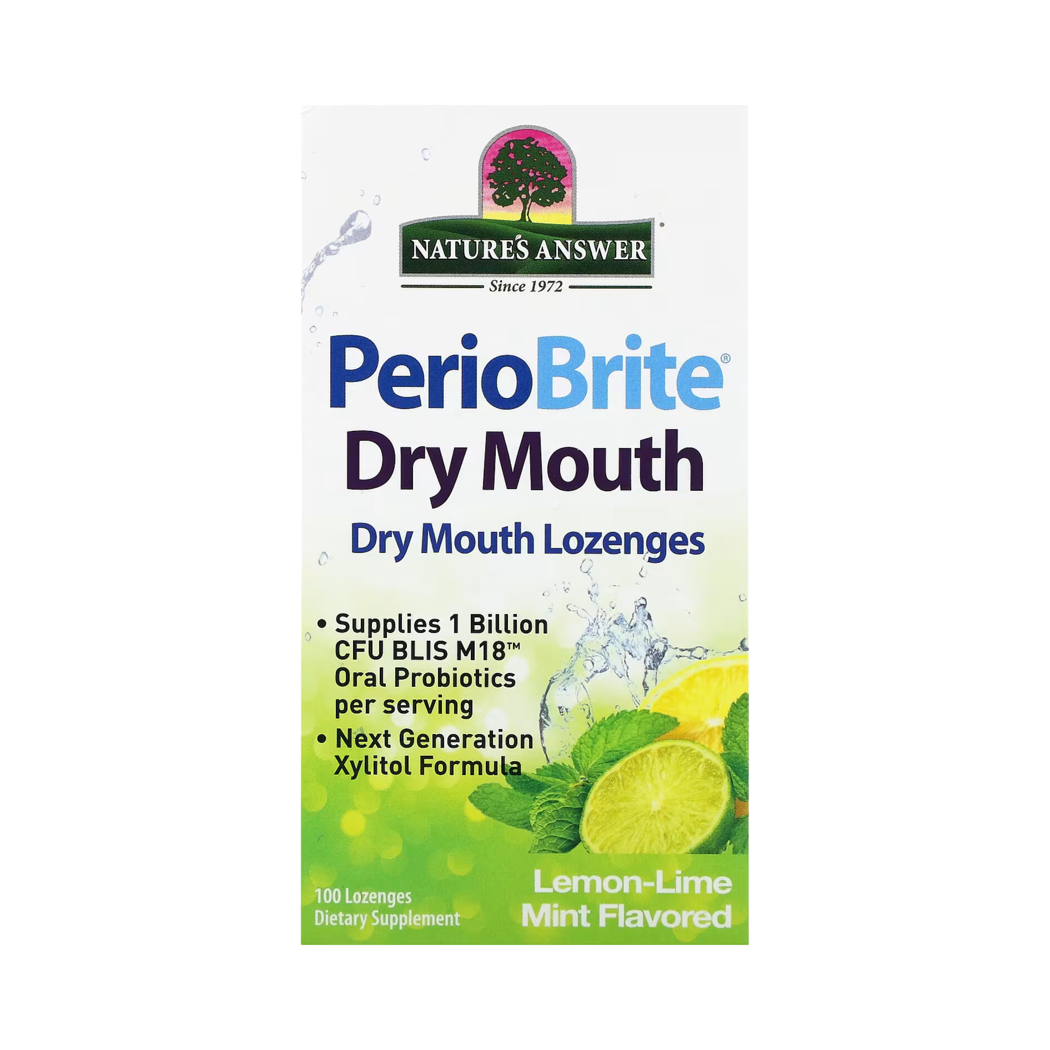 Nature's Answer - PerioBrite Dry Mouth Lozenges, 100 Lozenges