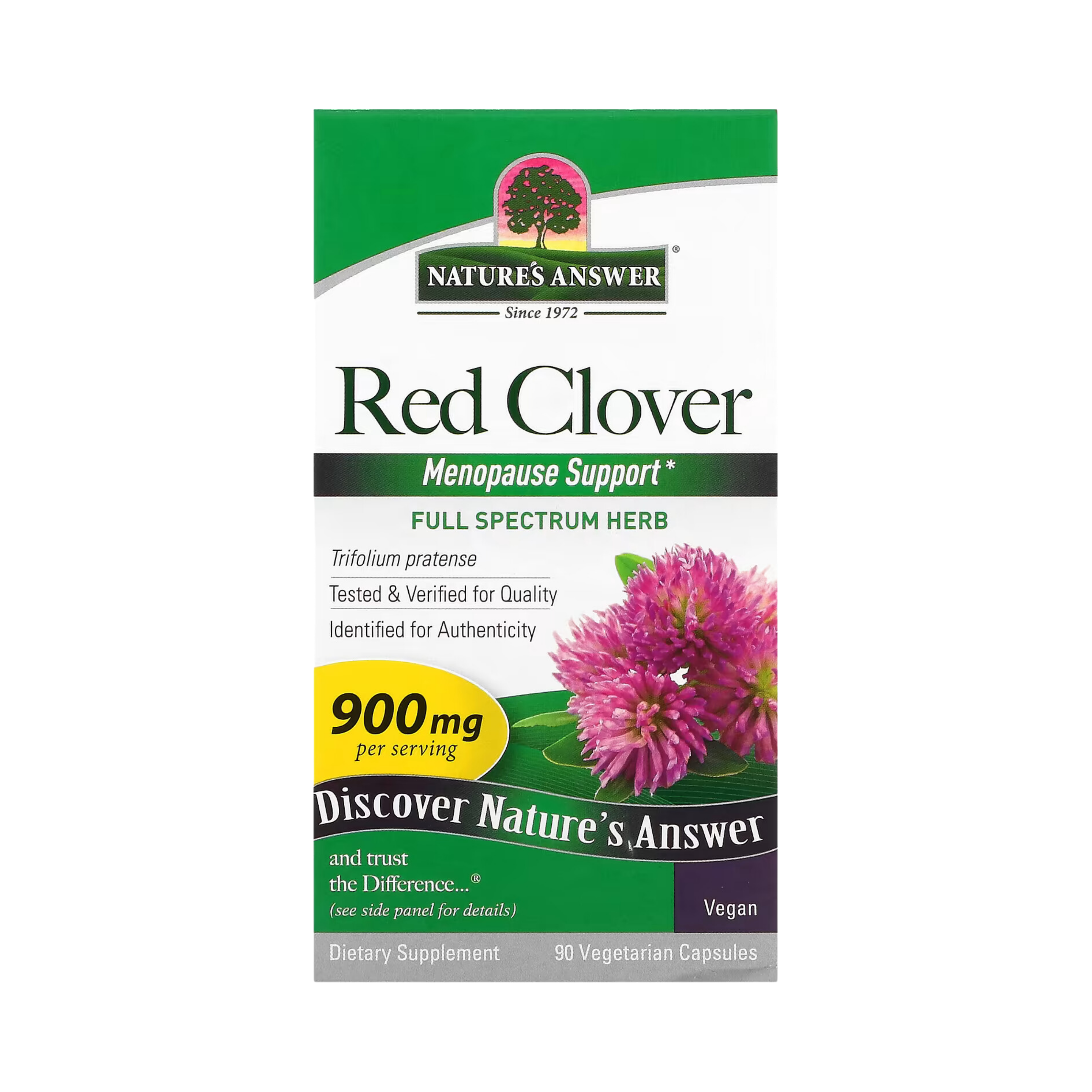 Nature's Answer - Red Clover, 90 Vegetarian Capsules