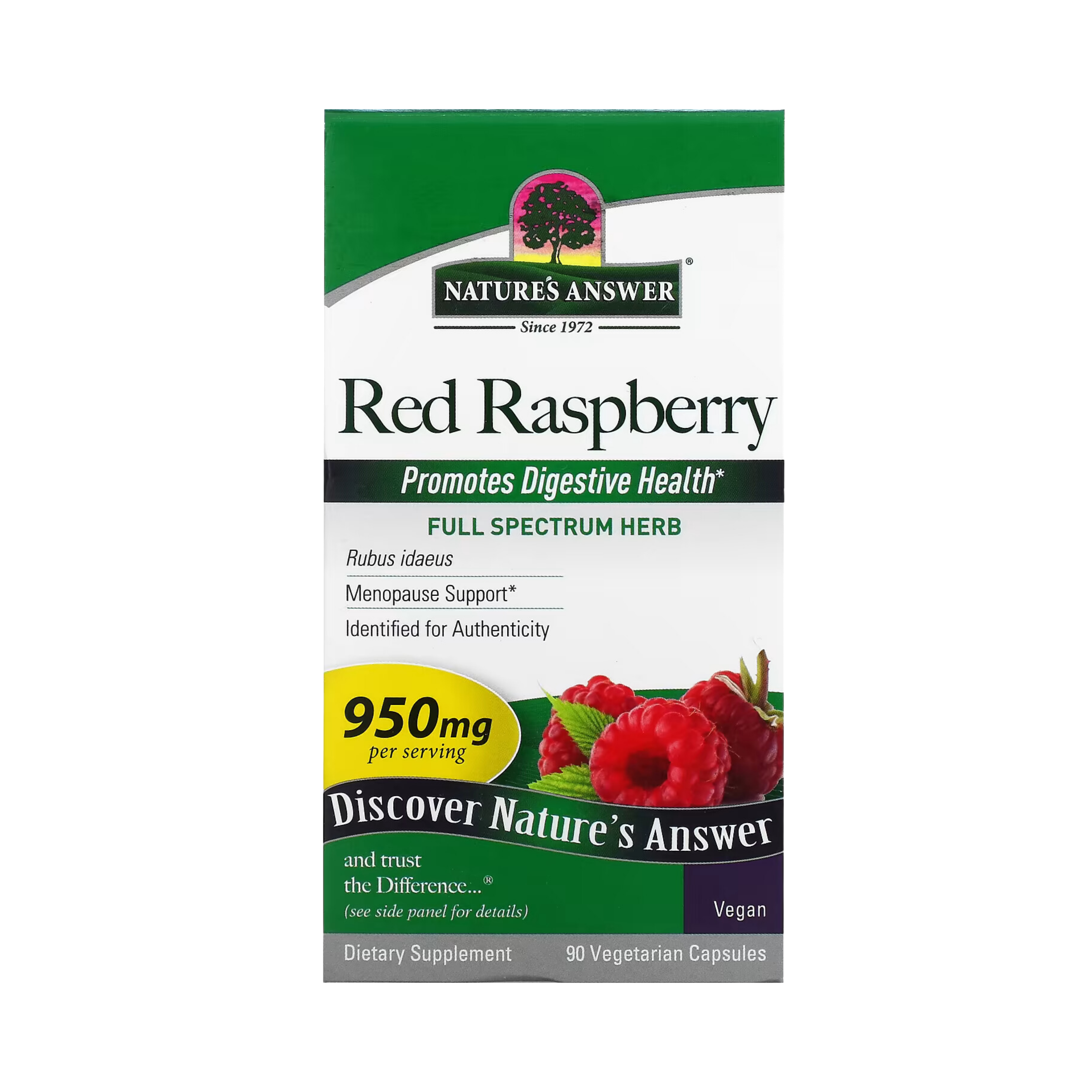 Nature’s Answer - Red Raspberry Leaf, 90 Capsules