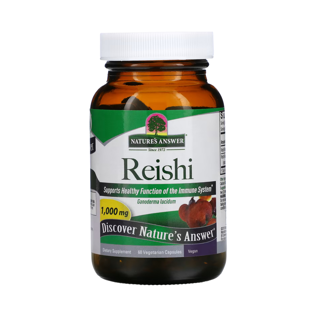 Nature's Answer - Reishi, 60 Vegetarian Capsules