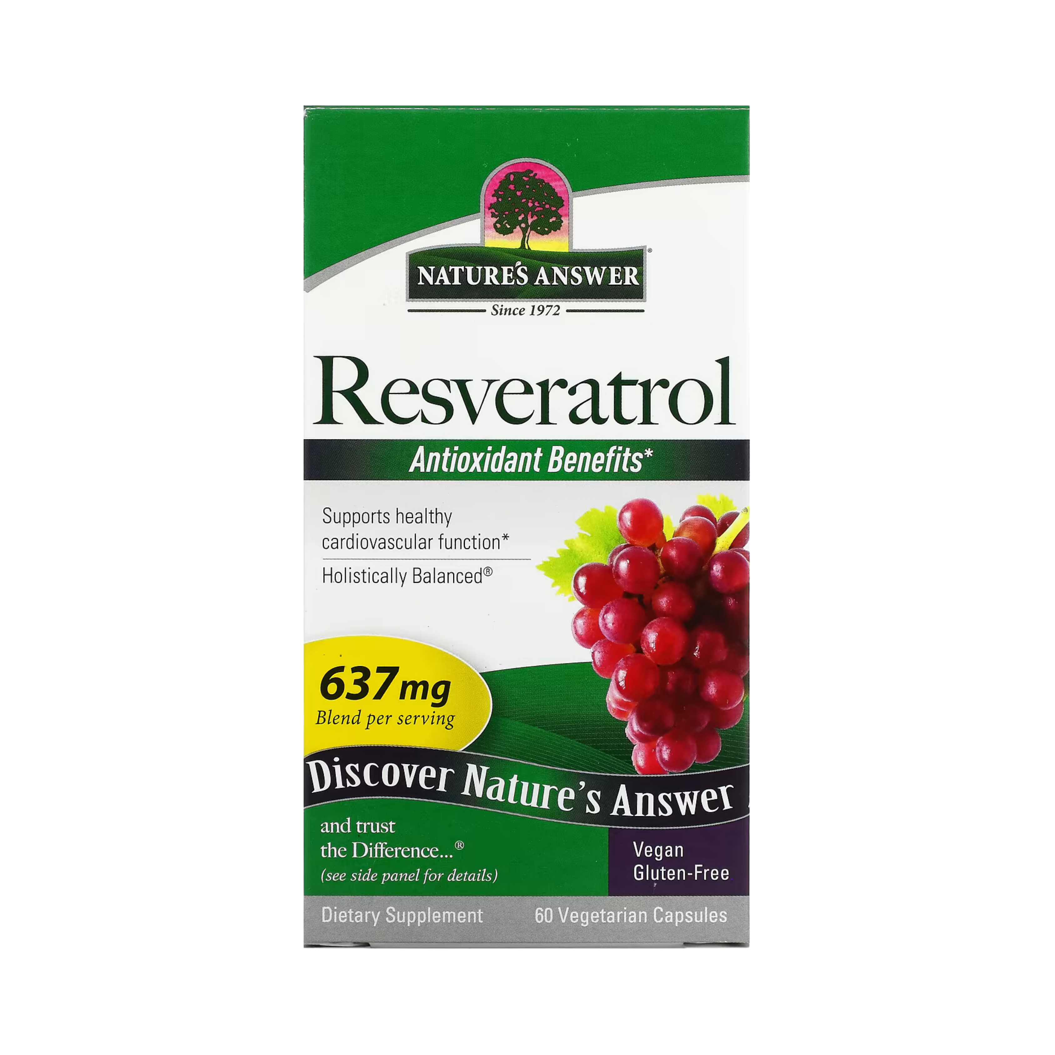 Nature’s Answer -  Resveratrol 250 mg, 60 Capsules