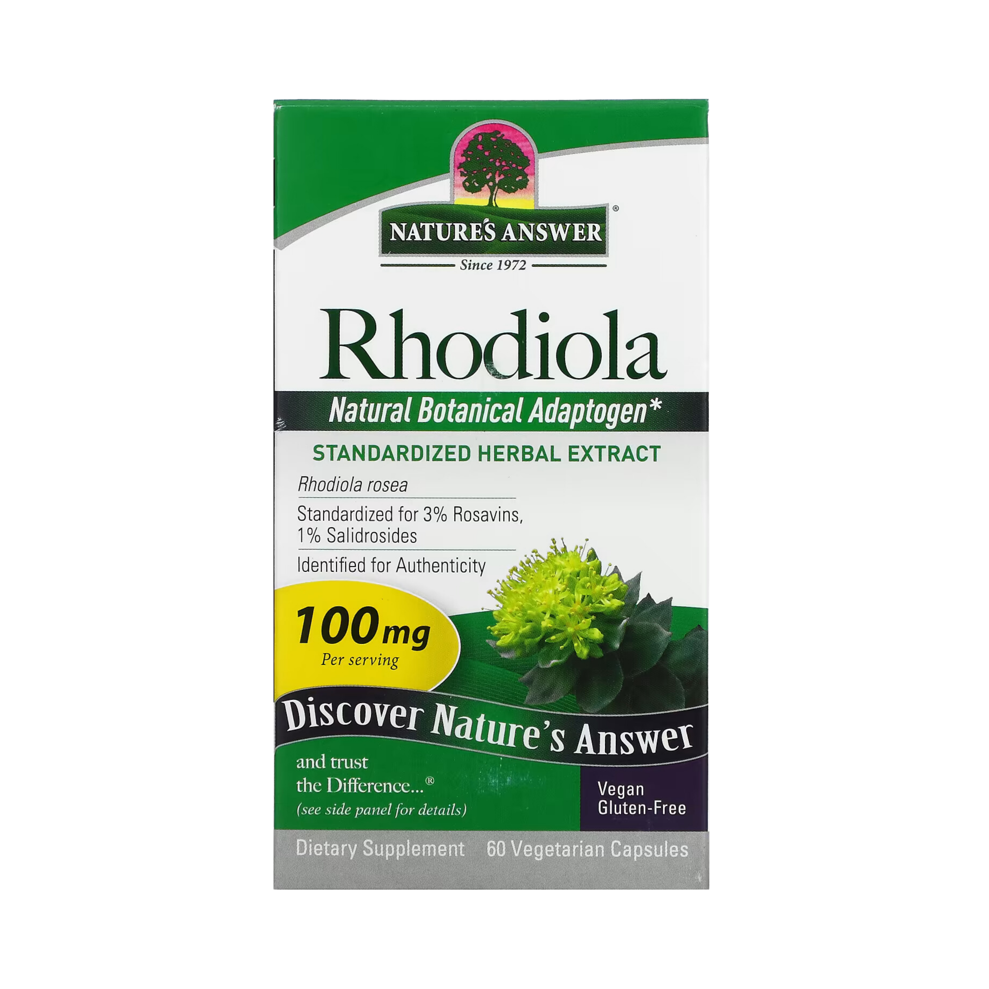 Nature’s Answer - Rhodiola Standardized Root Extract, 60 Capsules